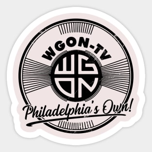 Retro WGON TV Test Pattern Sign Off Sticker